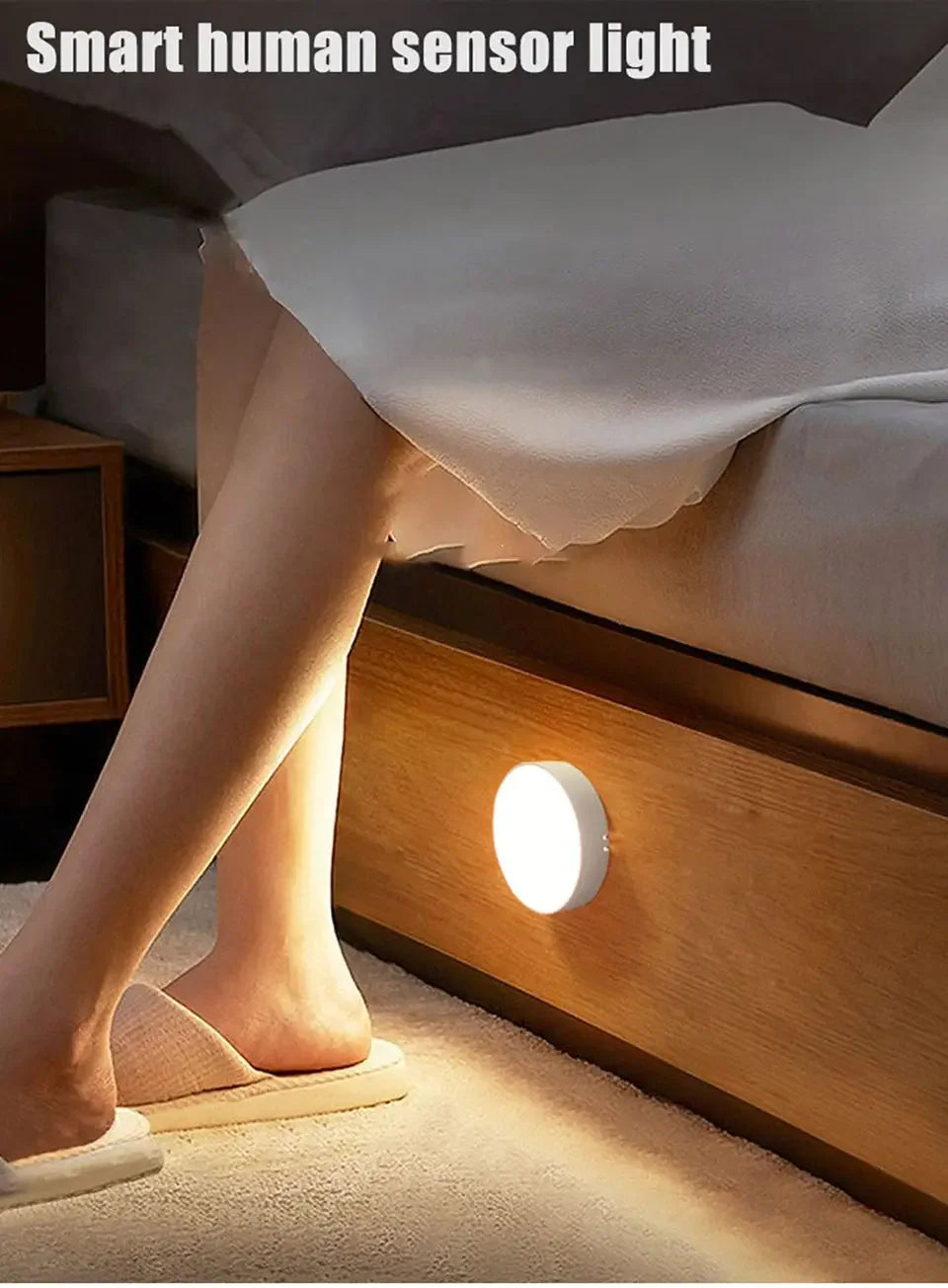Motion Sensor Light Bedroom Night Light Room Decor USB LED Lamp Rechargeable Home Decoration Lights For Stairs Hallway Closet