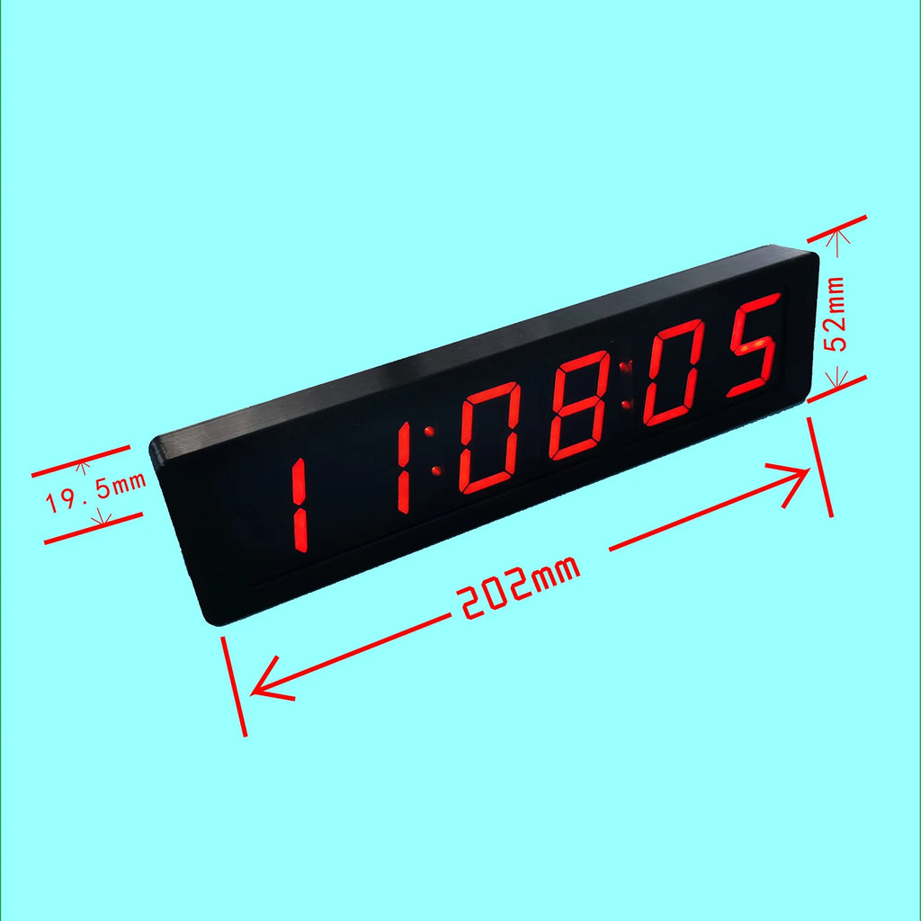 1.2" 6-bit Clock LED Digital Electronic Clock W Second Display TIME Alarm Clock Temperature GPS Beidou Automatic timing Typc-C