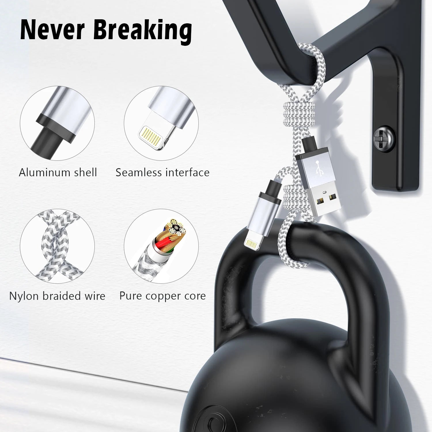 Fast Charging USB Charger Cable For iPhone 14 13 12 11 Xs Max Xr X 8 7 6 Plus  iPad Origin Mobile Phone Long Data Cord 1m 2m 3m