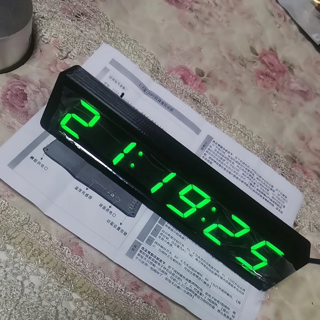 1.2" 6-bit Clock LED Digital Electronic Clock W Second Display TIME Alarm Clock Temperature GPS Beidou Automatic timing Typc-C