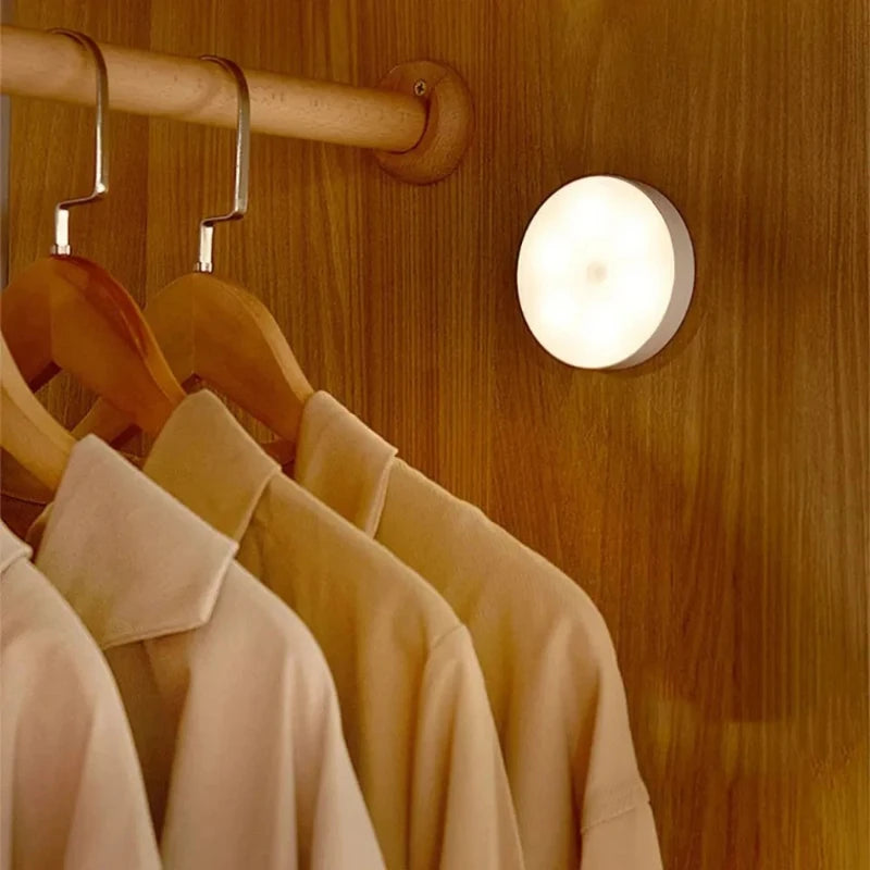 Motion Sensor Light Bedroom Night Light Room Decor USB LED Lamp Rechargeable Home Decoration Lights For Stairs Hallway Closet