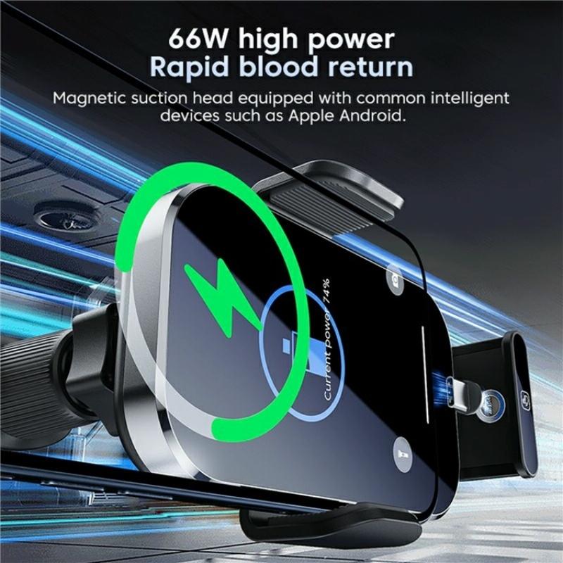 NNEDSZ Intelligent Induction Wireless Car Charger - 66W High Power