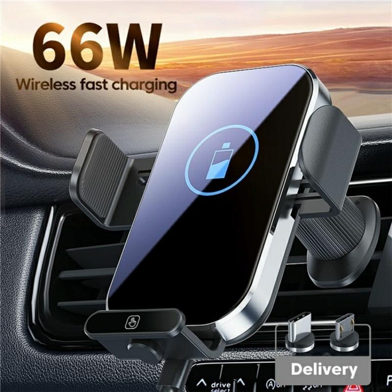 NNEDSZ Intelligent Induction Wireless Car Charger - 66W High Power