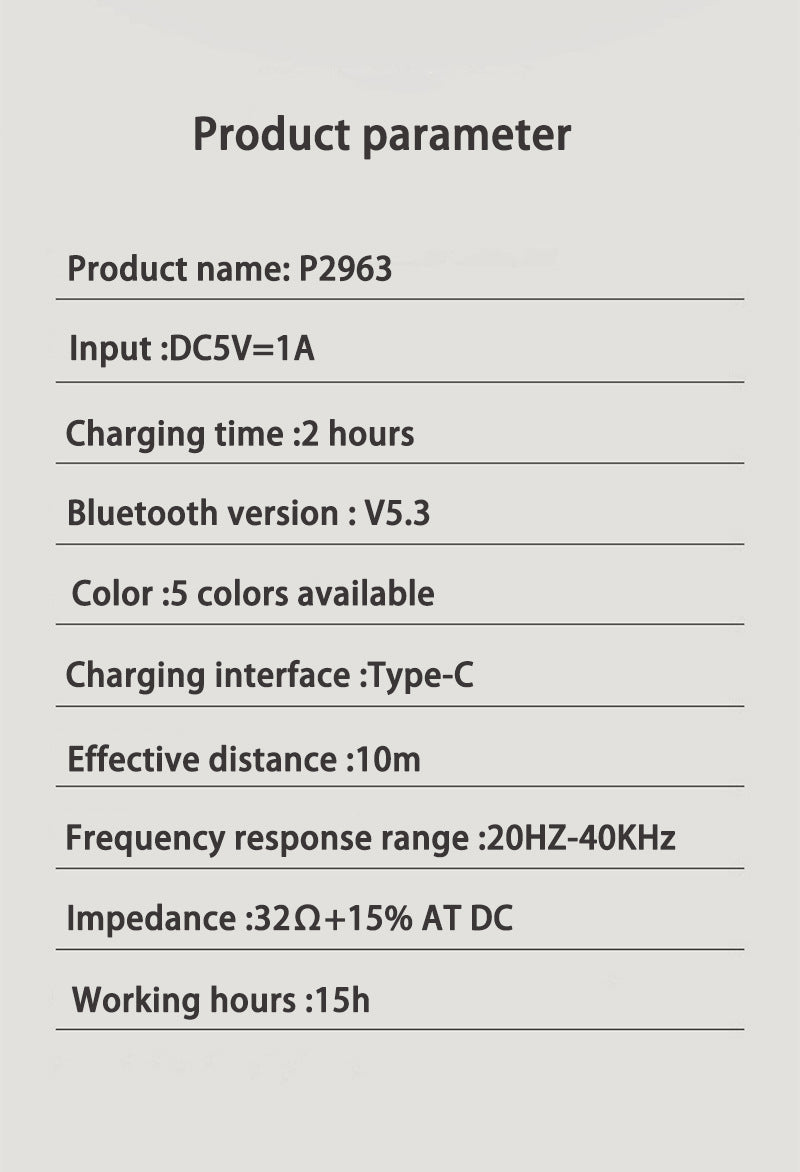 NNEDSZ Khaki P2963 Wireless Bluetooth Headphones with LED Light, Hi-Fi Sound, and Sport Design