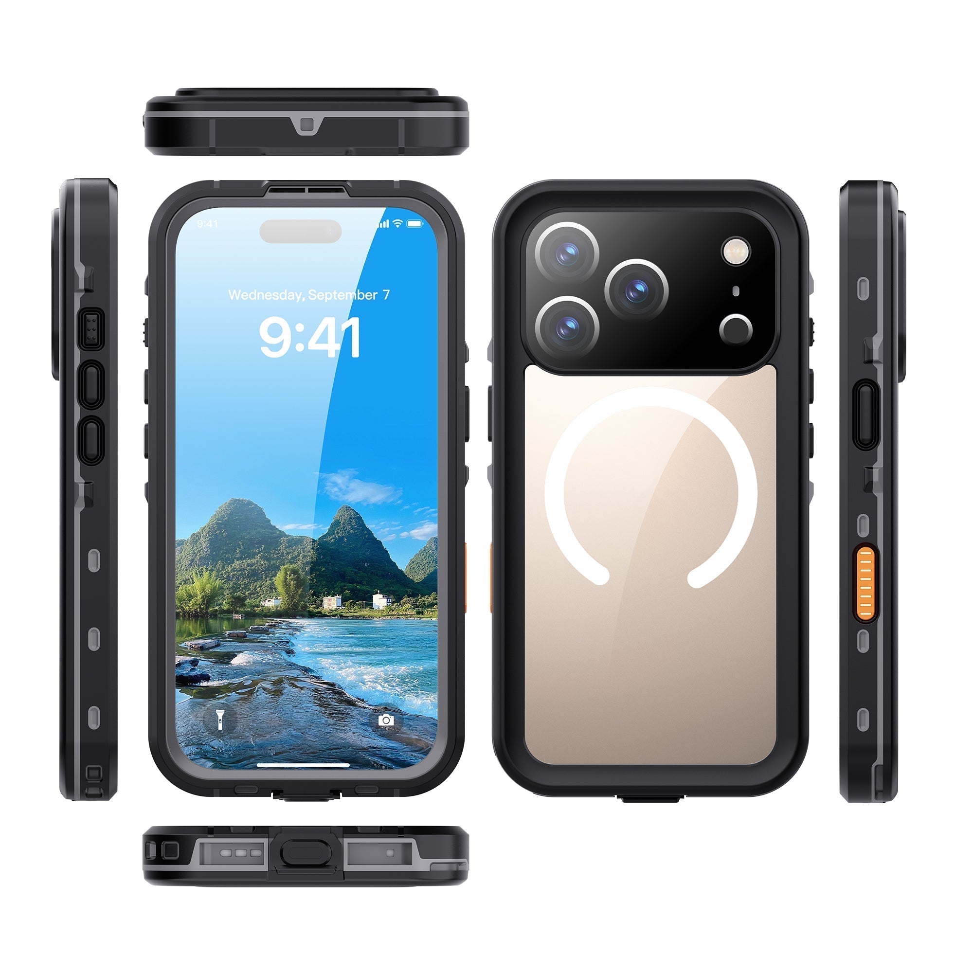 NNEDSZ iPhone 17 Pro Waterproof Case Shockproof Lifeproof Case