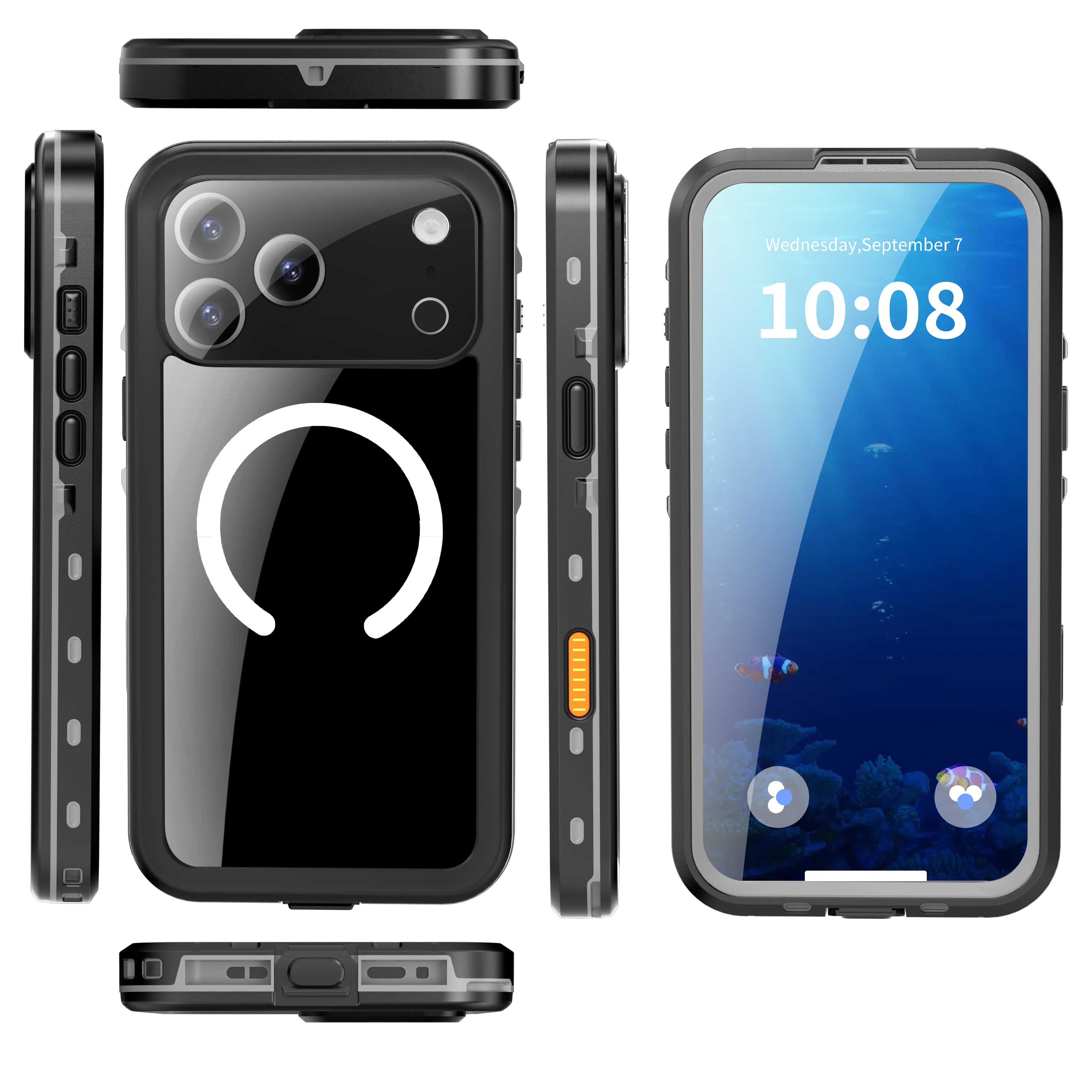NNEDSZ iPhone 17 Pro Max Waterproof Case Shockproof Case