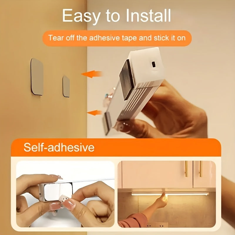 Battery Operated Under Cabinet Lights, Ultra-Bright Wireless Motion Sensor Light Indoor,2/6pcs Smart LED Motion Sensor Lights, Under-Cabinet Lighting, Magnetic Dimmable Closet Lights, Wireless Under Counter Lights For Kitche