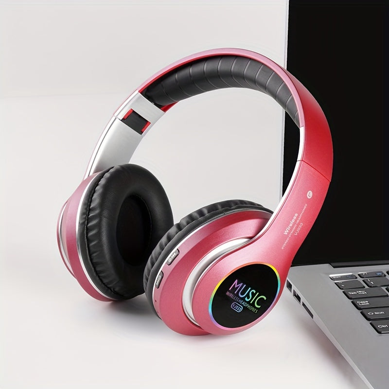 [ Upgraded] Wireless Headphones, Wireless earbuds with Deep Bass, Lightweight Foldable Headphones, for Travel Work Laptop PC Cellphone. Gaming Headset for Wireless, Christmas Present.