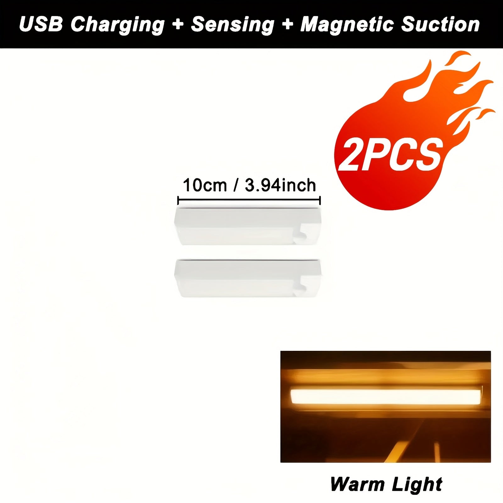 Battery Operated Under Cabinet Lights, Ultra-Bright Wireless Motion Sensor Light Indoor,2/6pcs Smart LED Motion Sensor Lights, Under-Cabinet Lighting, Magnetic Dimmable Closet Lights, Wireless Under Counter Lights For Kitche