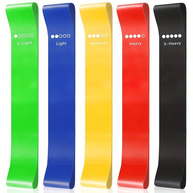 10 PACK Portable Fitness Tools Suitable for Body Exercise, Resistance Loop Exercise Bands Set, Light-Heavy Duty Resistance Band Suit Stretch, Yoga, Pilates and Gym Sports Equipment Yoga Tools, Physical Relaxation Bands, Elast
