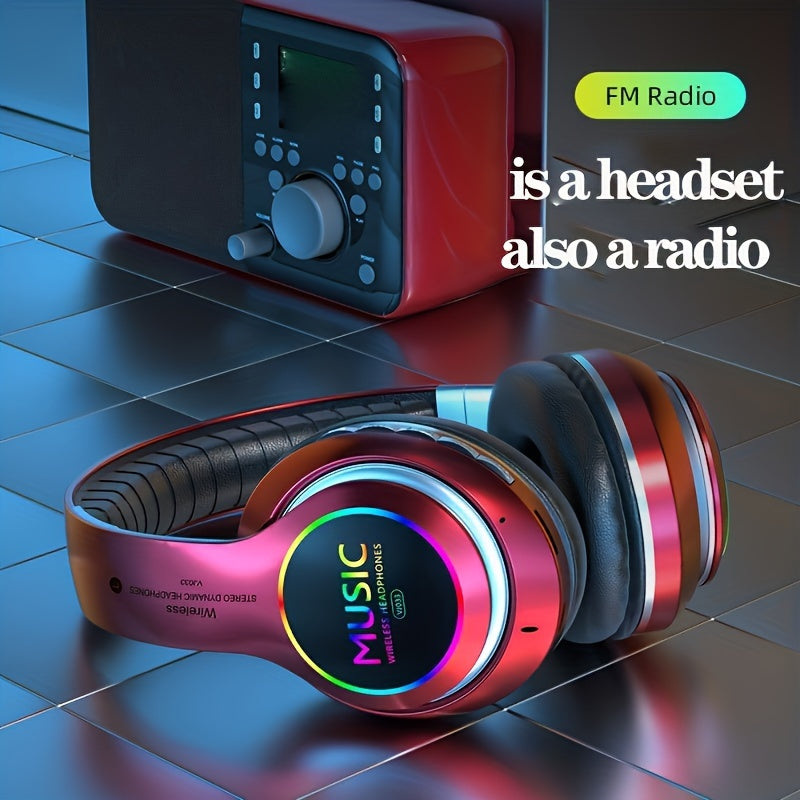 [ Upgraded] Wireless Headphones, Wireless earbuds with Deep Bass, Lightweight Foldable Headphones, for Travel Work Laptop PC Cellphone. Gaming Headset for Wireless, Christmas Present.