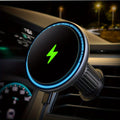 Car Mount Charger, 15W Fast Charging LED Magnetic Wireless Car Charger, Air Vent Phone Holders for Your Car Car Phone Holder for iPhone 15/14/13/12 Fast Charging Case