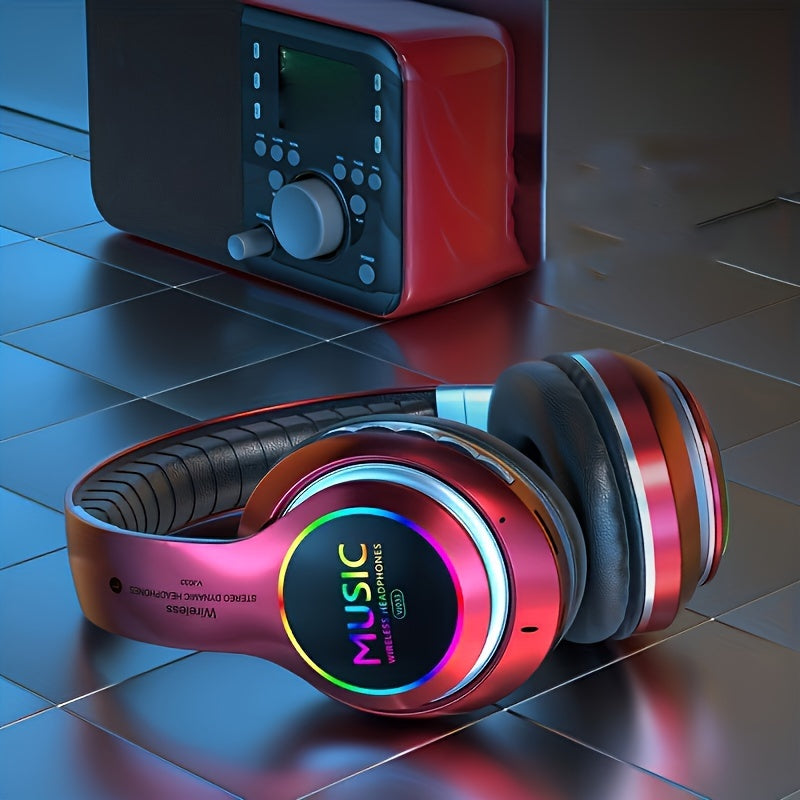 [ Upgraded] Wireless Headphones, Wireless earbuds with Deep Bass, Lightweight Foldable Headphones, for Travel Work Laptop PC Cellphone. Gaming Headset for Wireless, Christmas Present.
