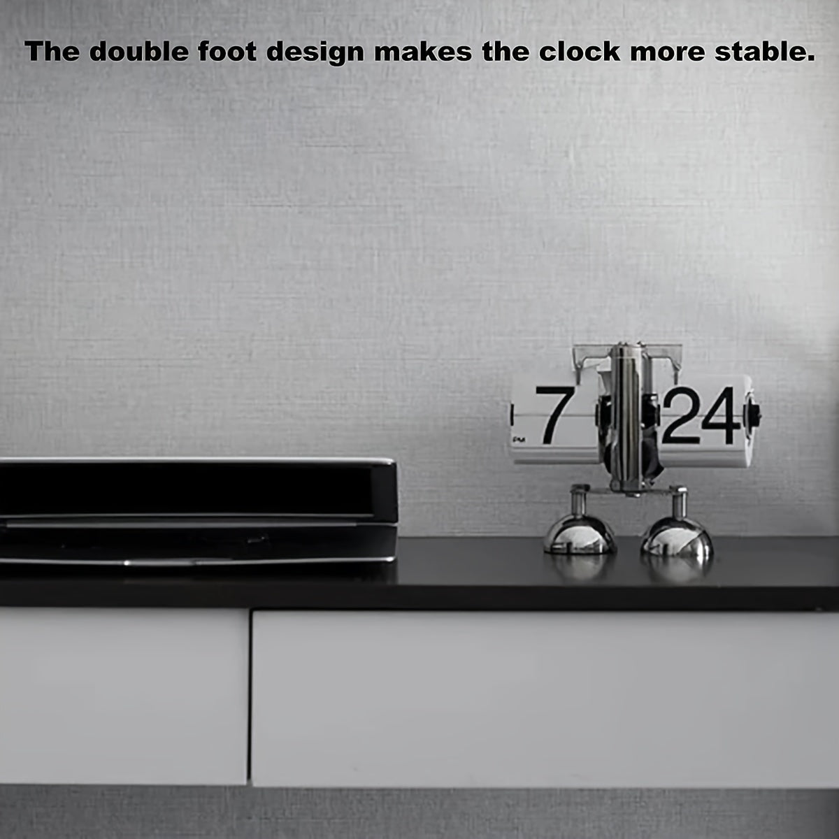 1pc Automatic Page Turning Clock Desk Stainless Steel Flip Digital Clocks Vintage Living Room Home Decor Retro Table Quartz Clocks