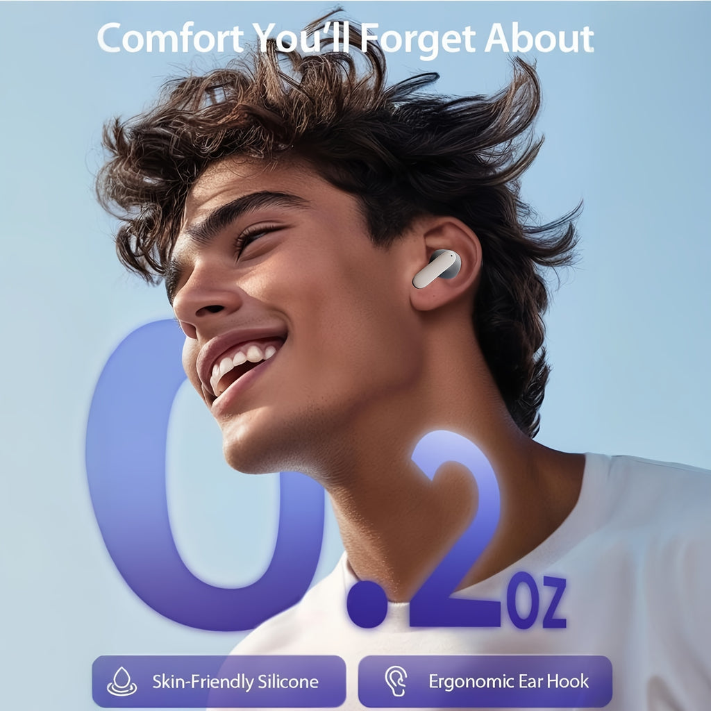 [Smart Bluetooth Headphones] AI Translation Smart Bluetooth Headphones | 4 Mic ENC Noise-cancelling TWS Earbuds, 140+ Languages Real-time Translation, 550mAh Ultra Long Standby, Music Playback, Mobile Phones & Conference Brie