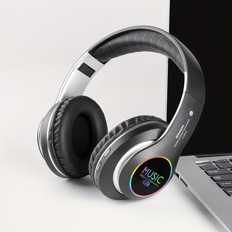 [ Upgraded] Wireless Headphones, Wireless earbuds with Deep Bass, Lightweight Foldable Headphones, for Travel Work Laptop PC Cellphone. Gaming Headset for Wireless, Christmas Present.