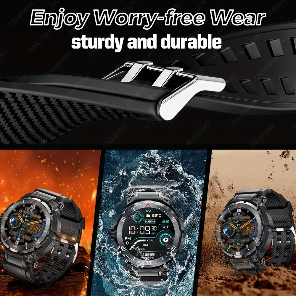 2025 New 3-In-1 Smartwatch with Wireless Earbuds for Men, Music And Fitness Features, 1.46-Inch HD Display, Call Functionality, Speaker, Recording, Sports Tracker, Compatible with Ios And Android, Long Battery Life