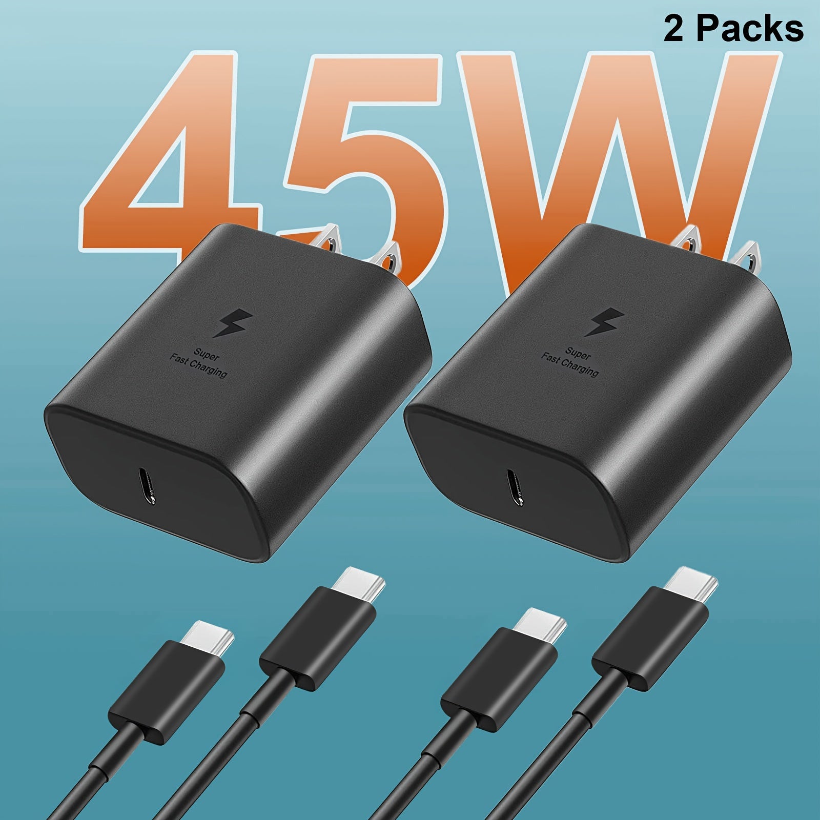 For Samsung Charger USB-C Super Fast Charger with 4FT Type 45W Charging Cable Cord Charger for Samsung Ultra/S23/S23+/S22/S22 Ultra/S22+/S21, Z Fold 5/Z Fild 5, Tab S8/S8+/S7/S7+,