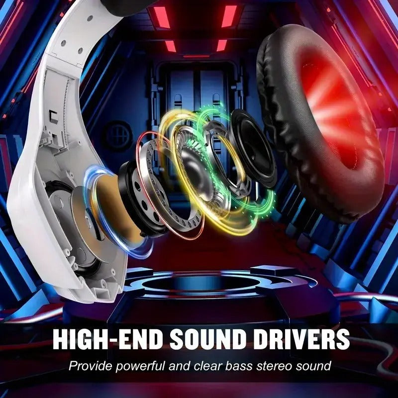 NNETM Gaming Headset with Mic, LED Light & Surround Bass