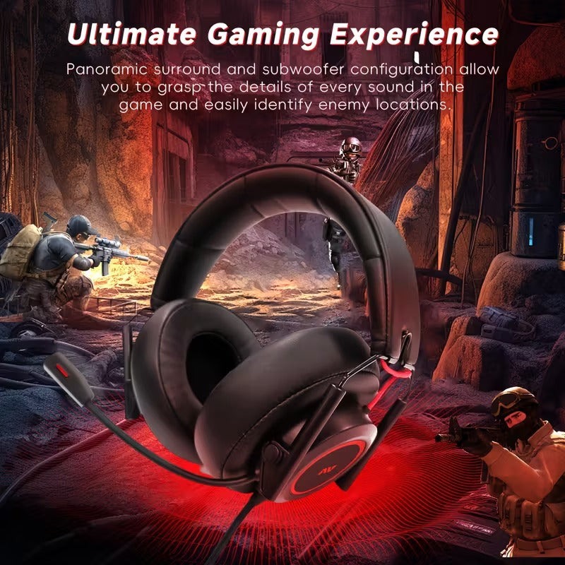 NNETM Gaming Headset with Mic Wired Over-Ear