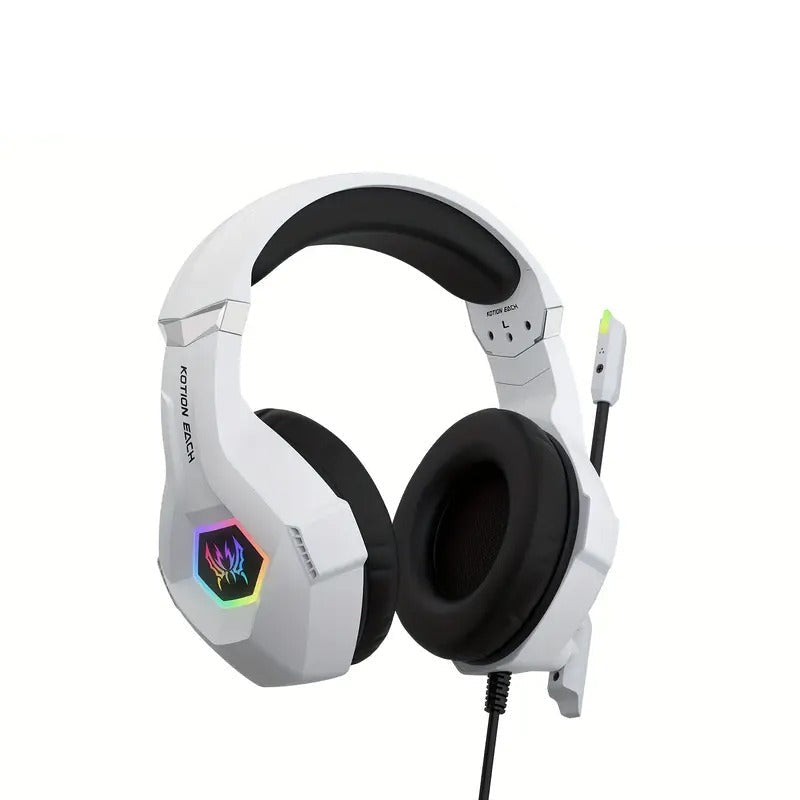 NNETM Wired Gaming Headset with RGB Lighting & Mic